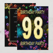 第98回バースデーパーティー招待花火大会 招待状 (正面/裏面)