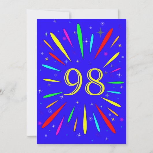 第98回誕生日パーティーの招待状の爆発 招待状 (正面)