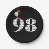 第98回誕生日パーティー風船 ペーパープレート (正面)