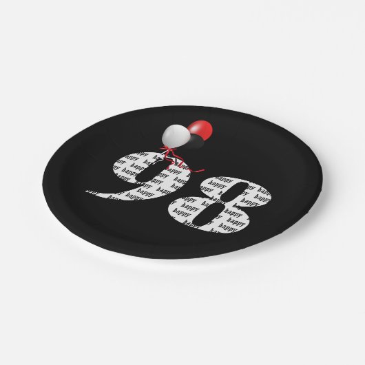 第98回誕生日パーティー風船 ペーパープレート (アングル)