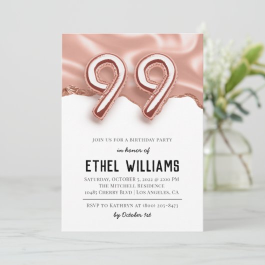 第99回バースデーパーティーへの招待 招待状 (スタンド正面)