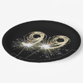 第99回バースデーパーティースパーカーズオンブラック ペーパープレート (アングル)