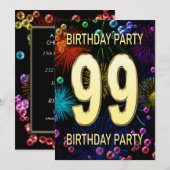 第99回バースデーパーティー招待花火大会 招待状 (正面/裏面)