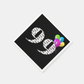 第99回誕生日パーティー風船 スタンダードカクテルナプキン (角)