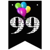 第99回誕生日パーティー風船 バンティングフラッグ (第2の旗)