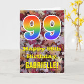 第99誕生日; 素朴な紅葉; 虹"99" カード (黄色い花)