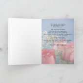 第99赤いバラが付いているバースデー・カード カード (内部)