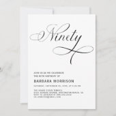 第990回エレガント脚本ミニマル誕生日 招待状 (正面)