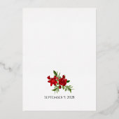 第II部ラブリーレッドダブルアー結婚チ実在ーズ 箔招待状 (裏面)