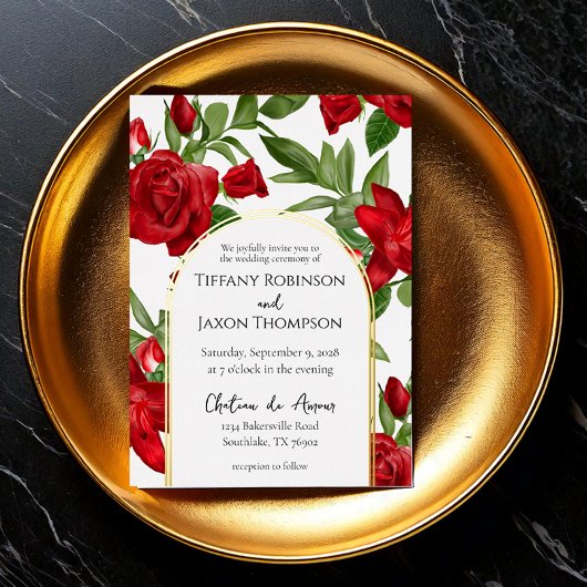 第II部ラブリーレッドダブルアー結婚チ実在ーズ 箔招待状