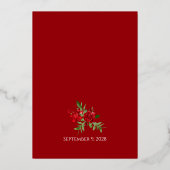 第II部愛らしいダブル・レッドとアー結婚チ実在ズ 箔招待状 (裏面)