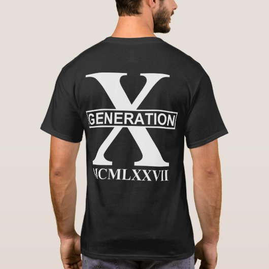 第X世代 – MCML第二十七世代(1977) Tシャツ (裏面)