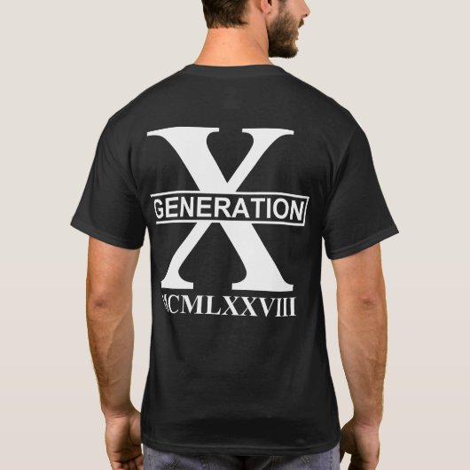 第X世代 – MCMLABII世代(1978) Tシャツ (裏面)