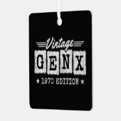 第X世代Gen Xer 1970第生まれ世代X誕生日 メタルオーナメント (正面左)