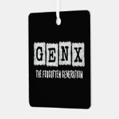 第X世代X忘れ世代X世代Xer おもしろい メタルオーナメント (正面左)