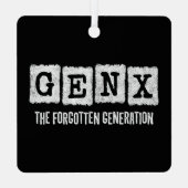 第X世代X忘れ世代X世代Xer おもしろい メタルオーナメント (裏面)