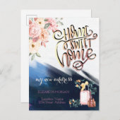 筆のタッチ,スーツケース フラワーズ ニュア ドレス 案内ポストカード (正面/裏面)