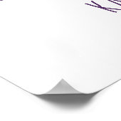 筆の書結婚跡の歓迎サイン |プラム ポスター (角)