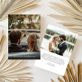 筆の書道たった今結婚しました写真の取り出し 案内状