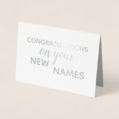 筆の跡を祝エレガントう 箔カード (正面)