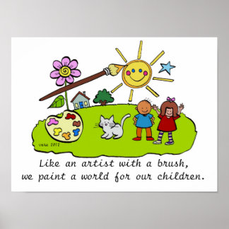 筆を使った芸術家のように ポスター