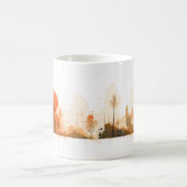 筆シンプルの中の森 コーヒーマグカップ (中央)