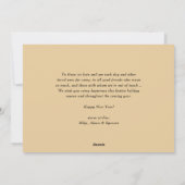 筆モダン書Happy New Year写真 シーズンカード (裏面)