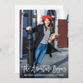 筆モダン本卒業アドベンチャー開始 案内状 (正面/裏面)