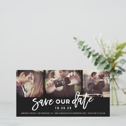 筆モダン筆書跡3枚数々の写真 セーブザデート (スタンド正面)