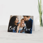 筆モダン脚パパが父の日 カード (正面)