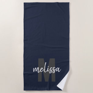 筆モダン跡の名前 ビーチタオル