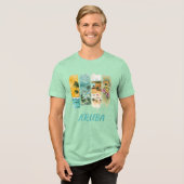 筆刷の淡い花 アルバ トライブレンドTシャツ (正面全面)