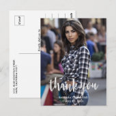 筆耕感謝カスタム写真卒業 ポストカード (正面/裏面)