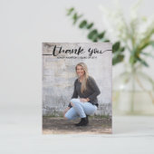 筆耕感謝卒業写真ポストカード ポストカード (スタンド正面)