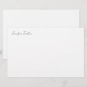 筆耕 エレガント ブラック＆ホワイト シンプル プレーン 便箋 (正面/裏面)