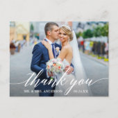 筆耕 結婚写真 花嫁 花婿 感謝 W ポストカード (正面)