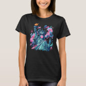 筆致の自由の女神の風船ガム Tシャツ (正面)