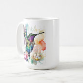 筆致の鳥アート コーヒーマグカップ (正面左)