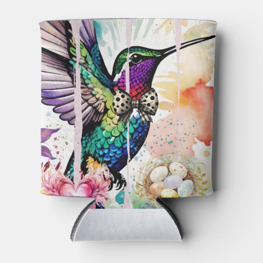 筆致鳥の芸術 缶クーラー (正面)