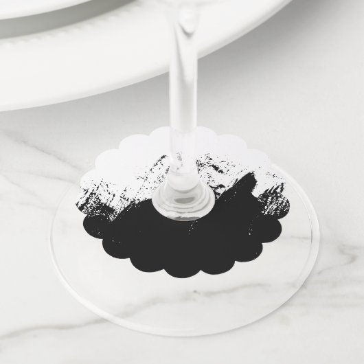 筆致10 ワイングラスタグ (クローズアップ)