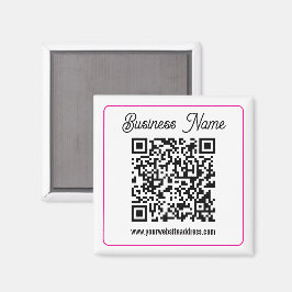 筆記体で書かれたスキャン可能なQRコード マグネット
