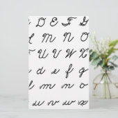 筆記体の手書きの図表 便箋 (スタンド正面)