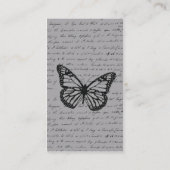 筆記体の蝶名刺 名刺 (裏面)