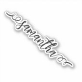 筆記体イニシャル名入れオーダーメイド シール (正面)