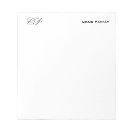 筆記体イニシャル プロフェッショナル シンプル おしゃれ ノートパッド