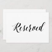 筆記体スタイル「予約済み」結婚式看板 (正面/裏面)