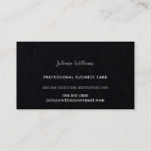 筆記体モダンプロフェッショナル黒 名刺 (裏面)