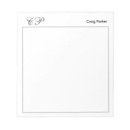 筆記体モノグラム プロフェッショナル シンプル ノートパッド