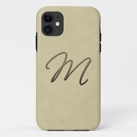筆記体モノグラム - M Case-Mate iPhoneケース (裏面)
