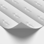 筆記体名前または他のテキスト（モノグラム付き） | グラデーション ラッピングペーパー (角)